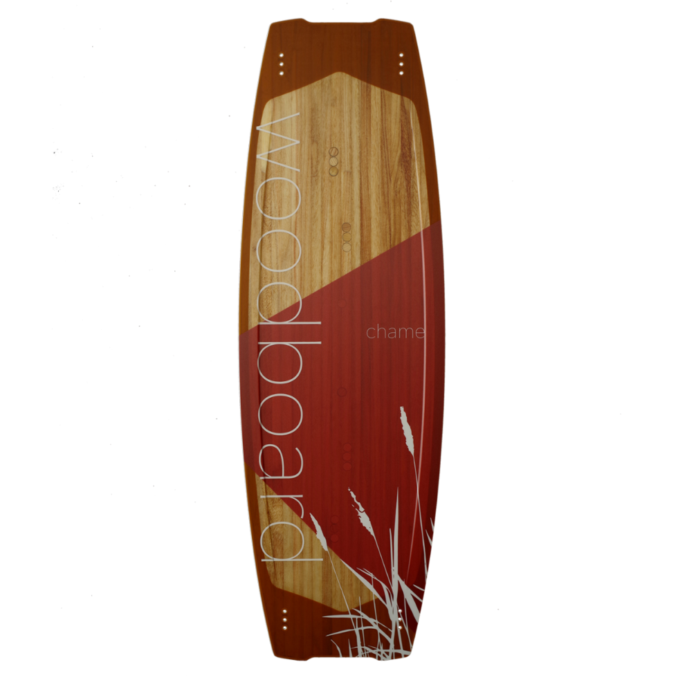 Woodboard Chame, an allround Freeride Twintip Kiteboard for hooked moves, Oldschool and Airstyle!