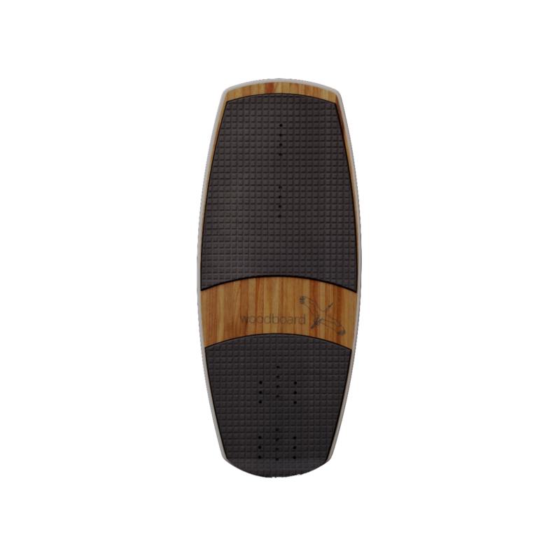 Woodboard Stork, foil kiteboard with a wood core for hydrofoiling.